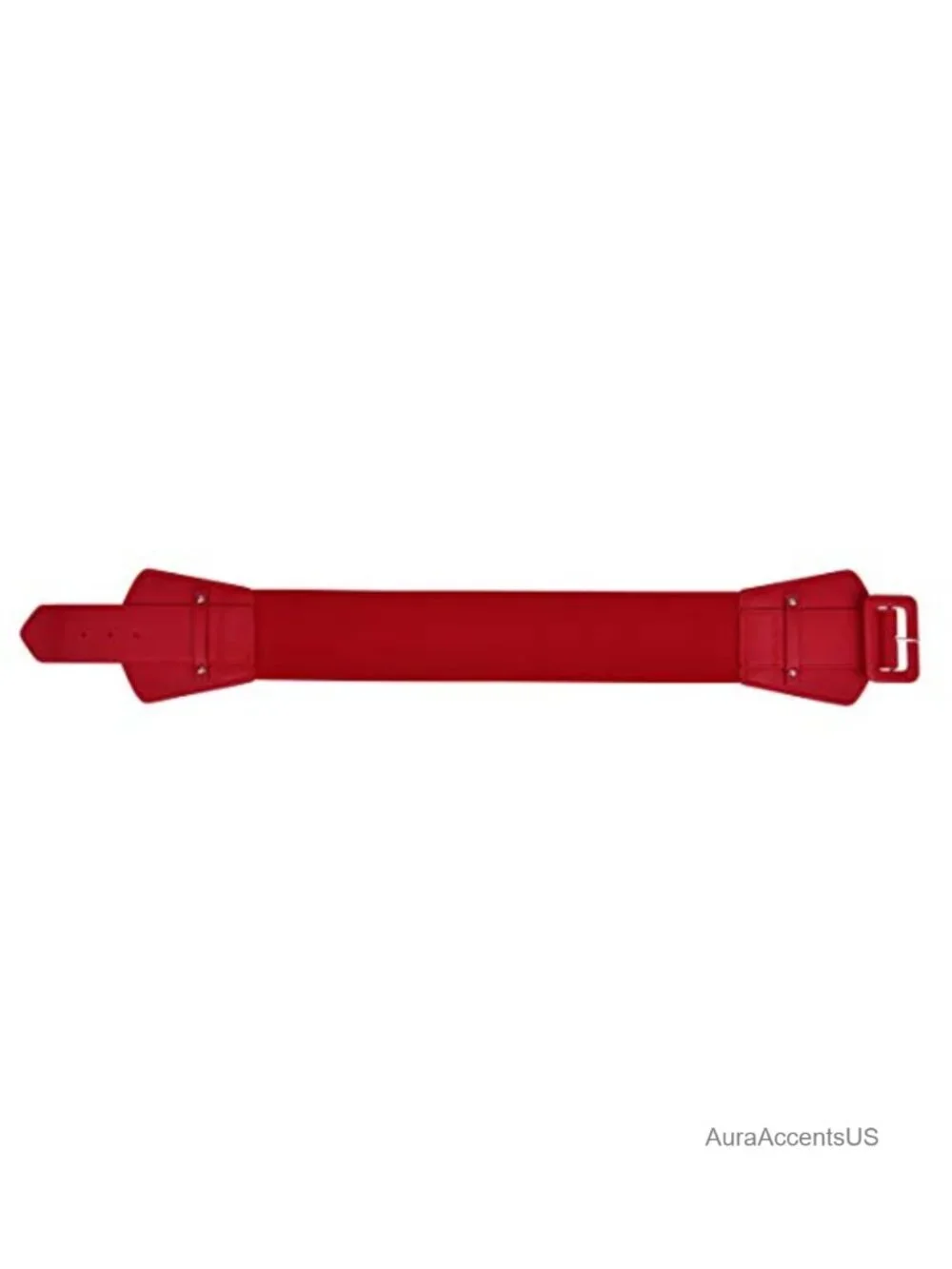 Vintage Wide Elastic Waist Belt with Chunky Buckle for Jeans Dresses